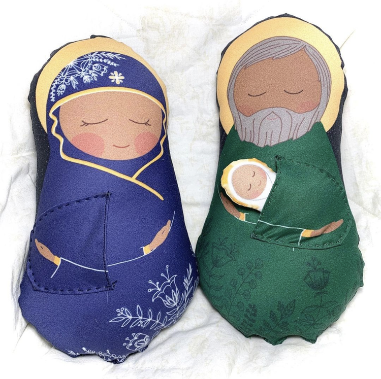 Nativity Snuggly Saints Holy Family Set