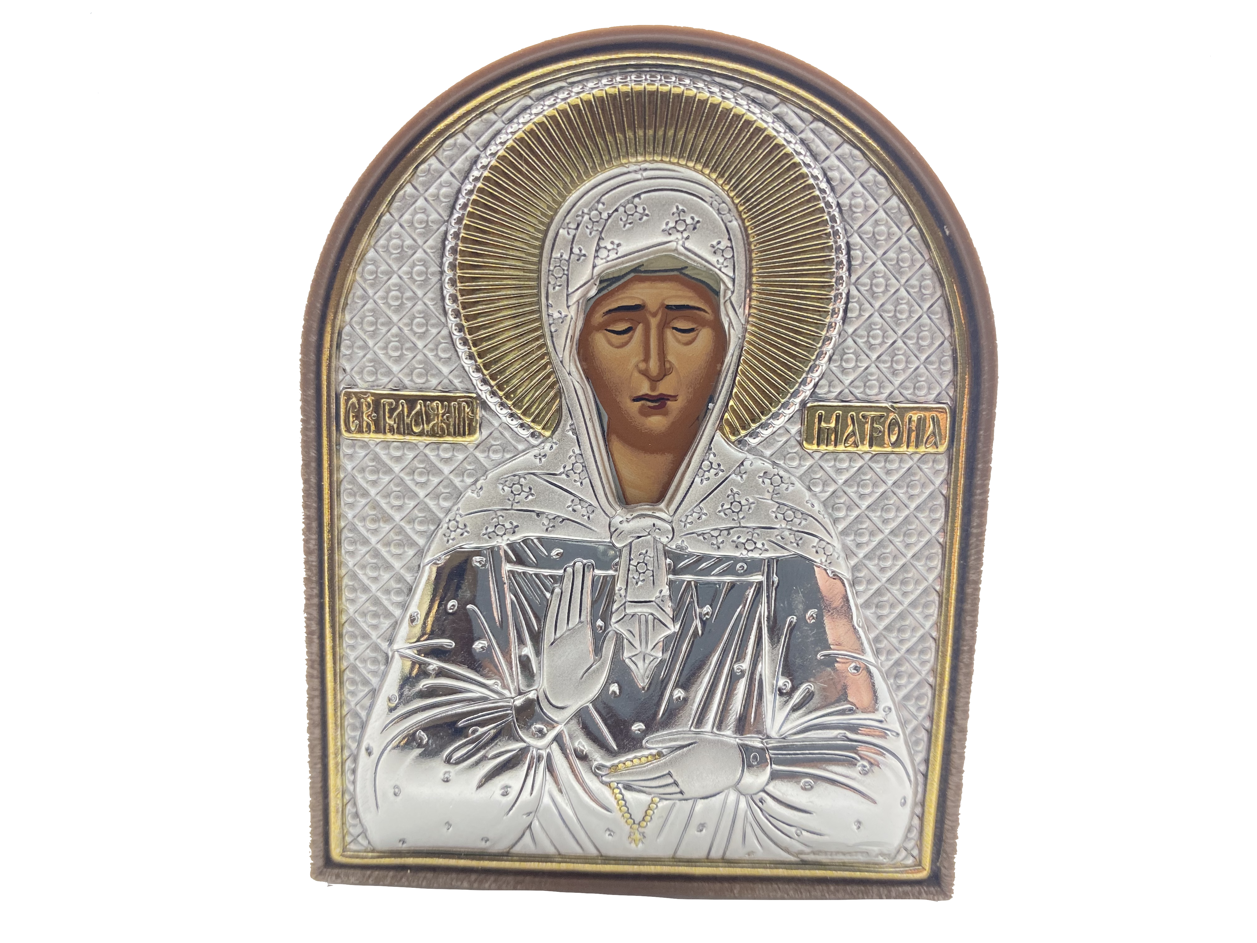 St. Matrona Icon - Silver small